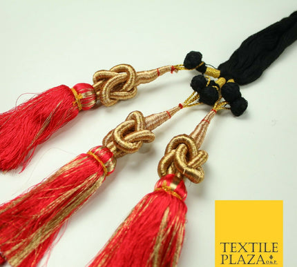 DEEP ROSE PINK Knot Parandi Paranda Indian Tassels Mehndi Jago Hair Braid PR510