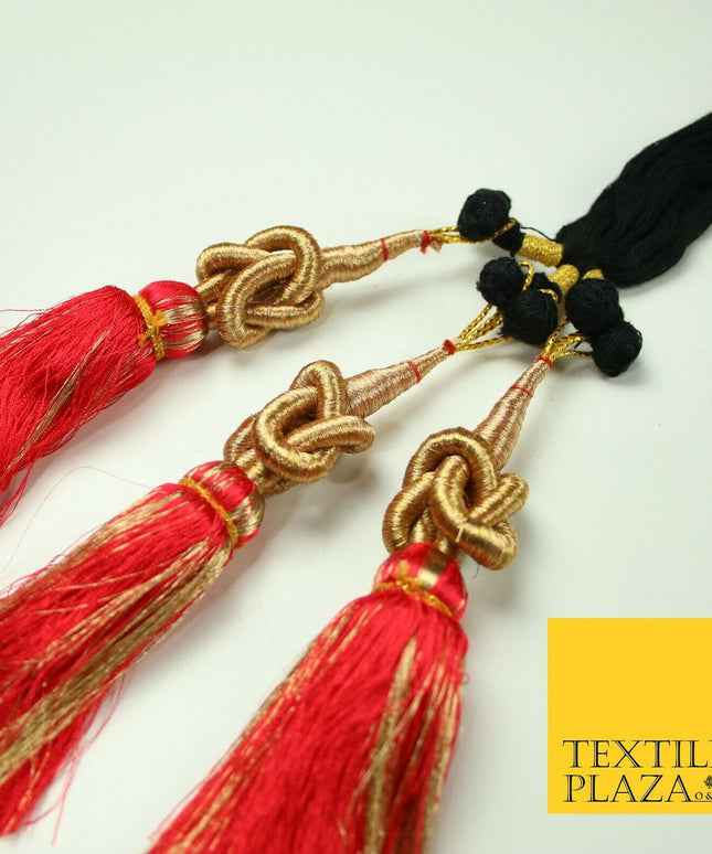 DEEP ROSE PINK Knot Parandi Paranda Indian Tassels Mehndi Jago Hair Braid PR510