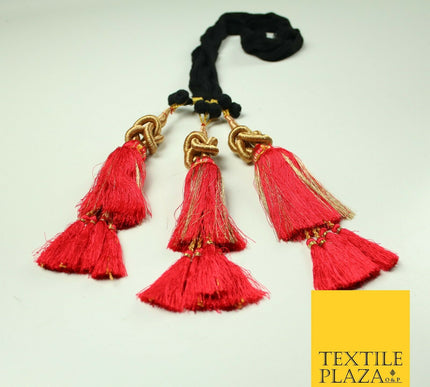 DEEP ROSE PINK Knot Parandi Paranda Indian Tassels Mehndi Jago Hair Braid PR510