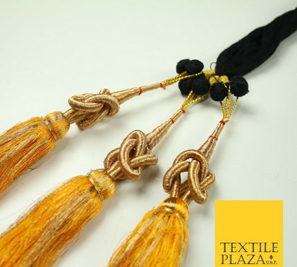 MANGO YELLOW Knot Parandi Paranda Indian Tassels Mehndi Jago Hair Braid PR512