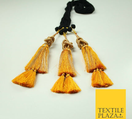 MANGO YELLOW Knot Parandi Paranda Indian Tassels Mehndi Jago Hair Braid PR512