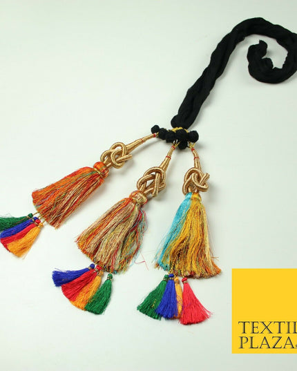 MULTICOLOUR Knot Parandi Paranda Indian Tassels Mehndi Jago Hair Braid PR507