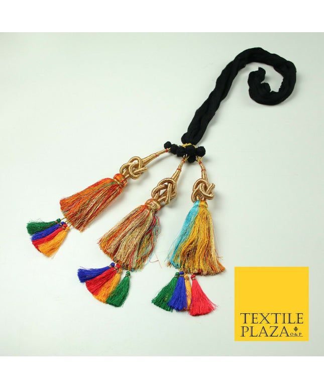 MULTICOLOUR Knot Parandi Paranda Indian Tassels Mehndi Jago Hair Braid PR507