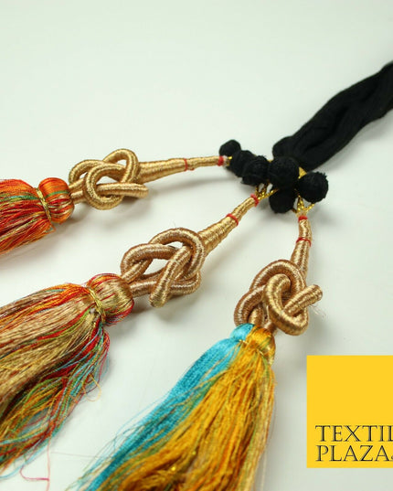 MULTICOLOUR Knot Parandi Paranda Indian Tassels Mehndi Jago Hair Braid PR507