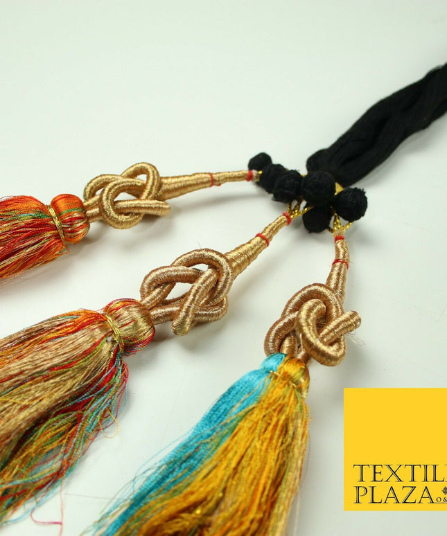 MULTICOLOUR Knot Parandi Paranda Indian Tassels Mehndi Jago Hair Braid PR507