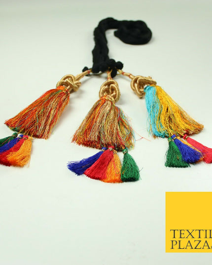 MULTICOLOUR Knot Parandi Paranda Indian Tassels Mehndi Jago Hair Braid PR507