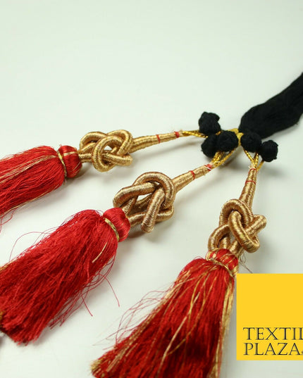 RED Knot Parandi Paranda Indian Punjabi Tassels Mehndi Jago Hair Braid PR508