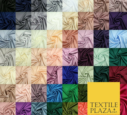OVER 50 COLOURS Fine Silky Smooth Liquid Sateen Satin Dress Fabric Drape Lining