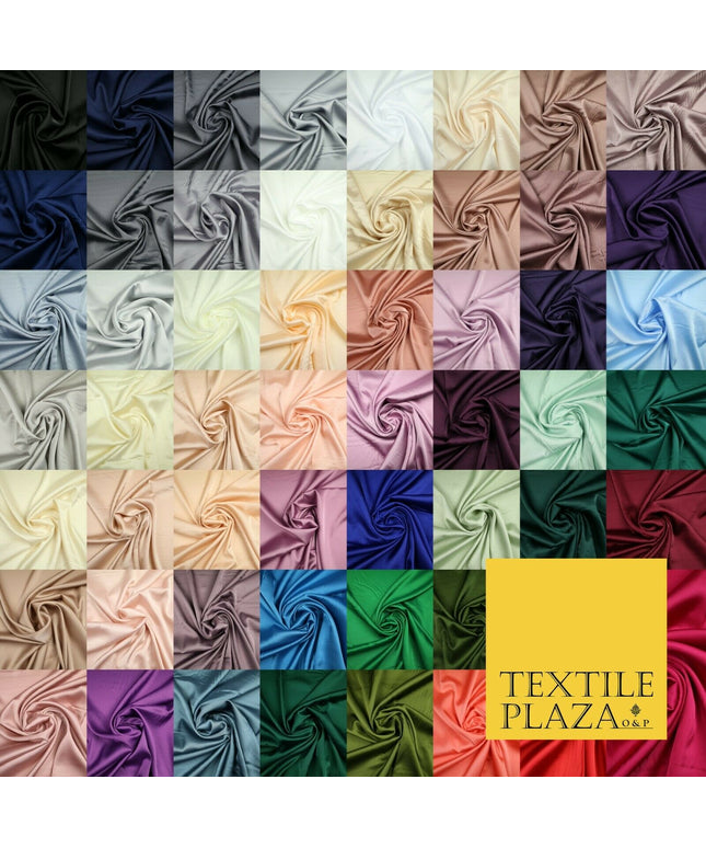 OVER 50 COLOURS Fine Silky Smooth Liquid Sateen Satin Dress Fabric Drape Lining
