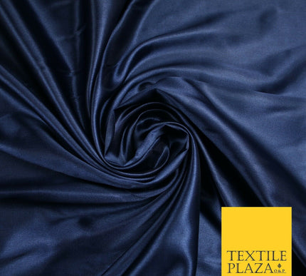 Fine Plain Solid Smooth Shiny Lightweight Poly Satin Fabric Dress Lining 58"