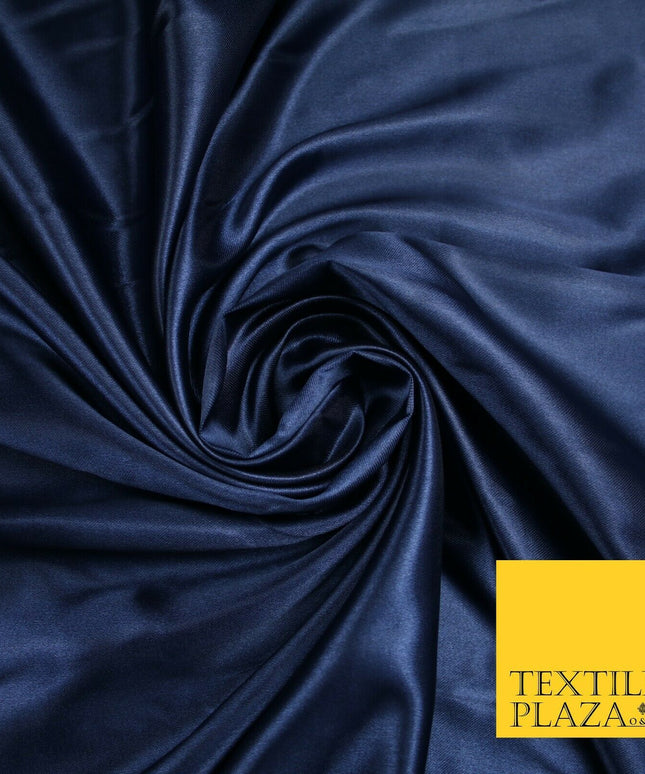 Fine Plain Solid Smooth Shiny Lightweight Poly Satin Fabric Dress Lining 58"