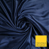 Fine Plain Solid Smooth Shiny Lightweight Poly Satin Fabric Dress Lining 58"