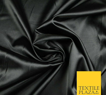 Fine Plain Solid Smooth Shiny Lightweight Poly Satin Fabric Dress Lining 58"