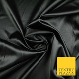 Fine Plain Solid Smooth Shiny Lightweight Poly Satin Fabric Dress Lining 58"