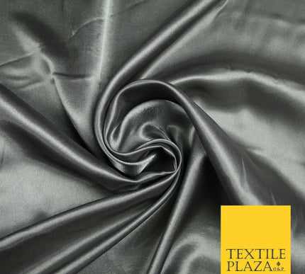 Fine Plain Solid Smooth Shiny Lightweight Poly Satin Fabric Dress Lining 58"