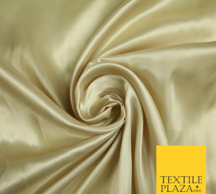 Fine Plain Solid Smooth Shiny Lightweight Poly Satin Fabric Dress Lining 58"