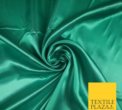 Fine Plain Solid Smooth Shiny Lightweight Poly Satin Fabric Dress Lining 58"