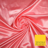 Fine Plain Solid Smooth Shiny Lightweight Poly Satin Fabric Dress Lining 58"