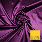Fine Plain Solid Smooth Shiny Lightweight Poly Satin Fabric Dress Lining 58"