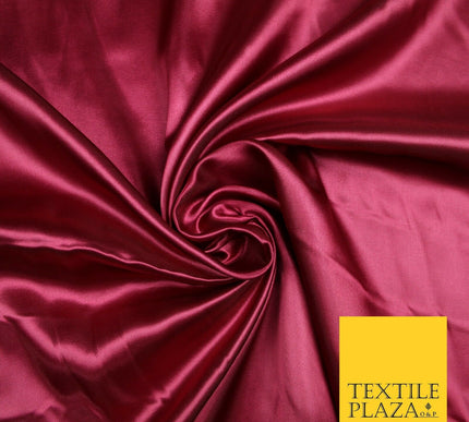 Fine Plain Solid Smooth Shiny Lightweight Poly Satin Fabric Dress Lining 58"