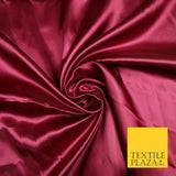 Fine Plain Solid Smooth Shiny Lightweight Poly Satin Fabric Dress Lining 58"