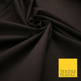 DARK BROWN STRETCH COTTON SATEEN FABRIC Plain Stretch T Shirt Dress Fabric 7194