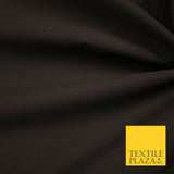 DARK BROWN STRETCH COTTON SATEEN FABRIC Plain Stretch T Shirt Dress Fabric 7194