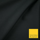 BLACK STRETCH COTTON SATEEN FABRIC Plain Stretch T Shirt Dress Fabric 7193