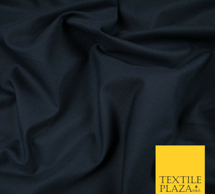 INK NAVY Stretch Cotton Drill Fabric Twill Upholstery Uniform Workwear 57" 7186