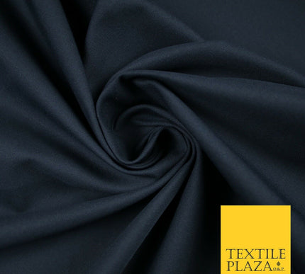 INK NAVY Stretch Cotton Drill Fabric Twill Upholstery Uniform Workwear 57" 7186