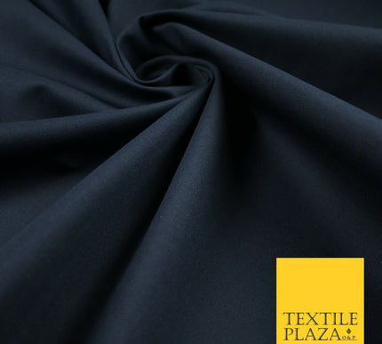 INK NAVY Stretch Cotton Drill Fabric Twill Upholstery Uniform Workwear 57" 7186