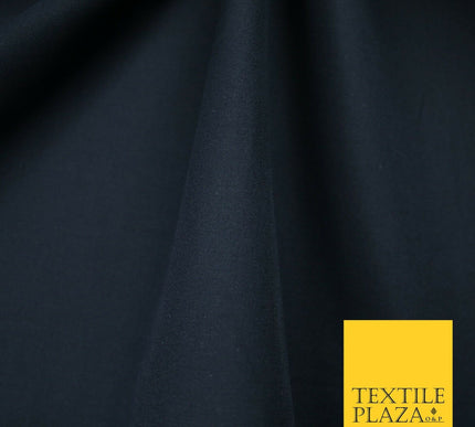 INK NAVY Stretch Cotton Drill Fabric Twill Upholstery Uniform Workwear 57" 7186