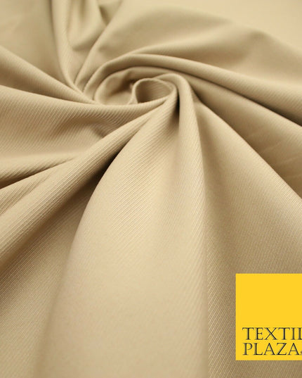 PREMIUM BEIGE Stretch Cotton Drill Fabric Twill Upholstery Uniform Work 57" 7200