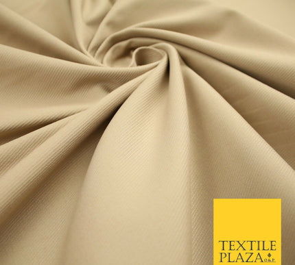 PREMIUM BEIGE Stretch Cotton Drill Fabric Twill Upholstery Uniform Work 57" 7200