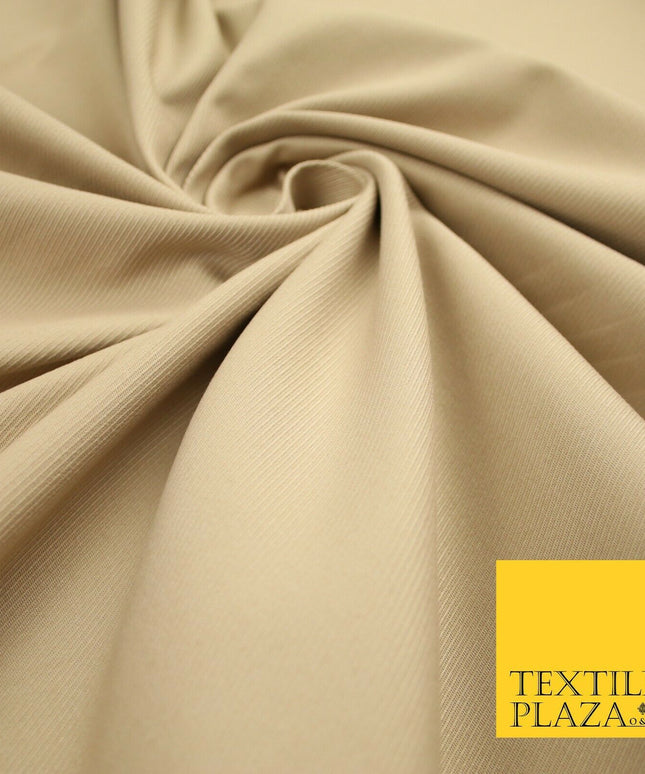 PREMIUM BEIGE Stretch Cotton Drill Fabric Twill Upholstery Uniform Work 57" 7200