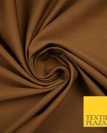 GINGER TAN Stretch Cotton Drill Fabric Twill Upholstery Uniform Work 57" 7198