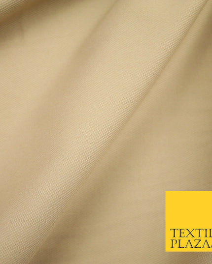 PREMIUM BEIGE Stretch Cotton Drill Fabric Twill Upholstery Uniform Work 57" 7200