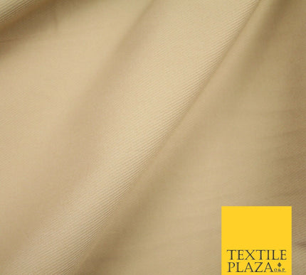 PREMIUM BEIGE Stretch Cotton Drill Fabric Twill Upholstery Uniform Work 57" 7200