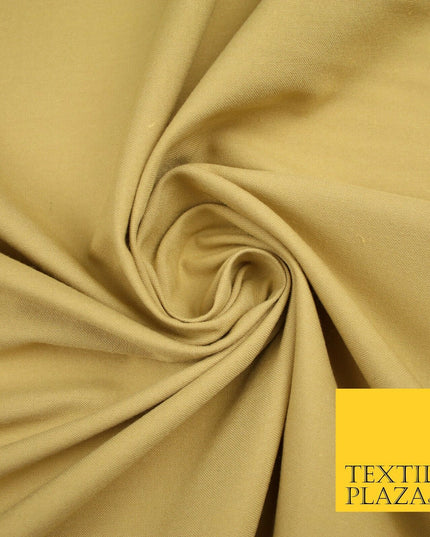 PANAMA CAMEL GOLD Cotton Fabric Cushion Backing Upholstery Uniform Work 58" 7201