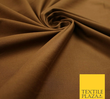 GINGER TAN Stretch Cotton Drill Fabric Twill Upholstery Uniform Work 57" 7198