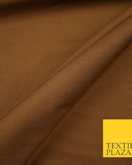 GINGER TAN Stretch Cotton Drill Fabric Twill Upholstery Uniform Work 57" 7198