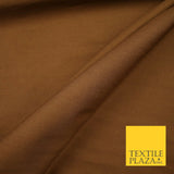 GINGER TAN Stretch Cotton Drill Fabric Twill Upholstery Uniform Work 57" 7198