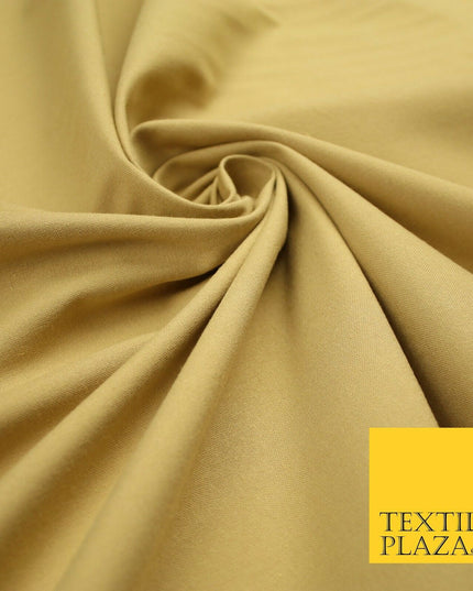 PANAMA CAMEL GOLD Cotton Fabric Cushion Backing Upholstery Uniform Work 58" 7201