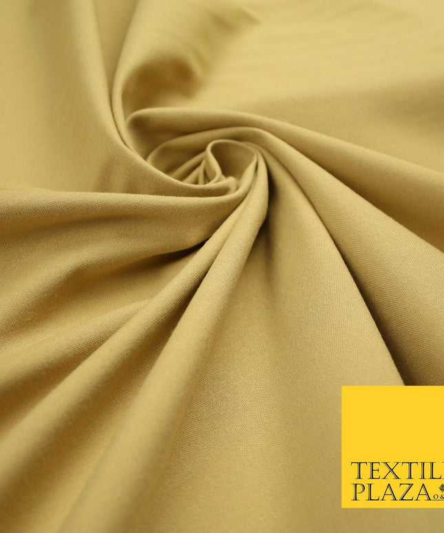 PANAMA CAMEL GOLD Cotton Fabric Cushion Backing Upholstery Uniform Work 58" 7201