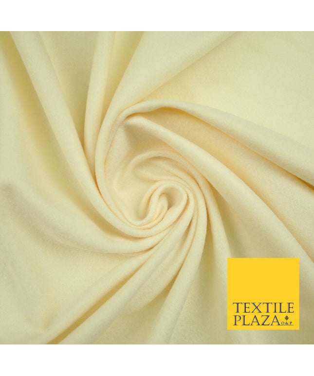LEMON CREAM Brushed Plain Stretch Jersey Fabric Sweatshirt Dress 70" Wide 7205