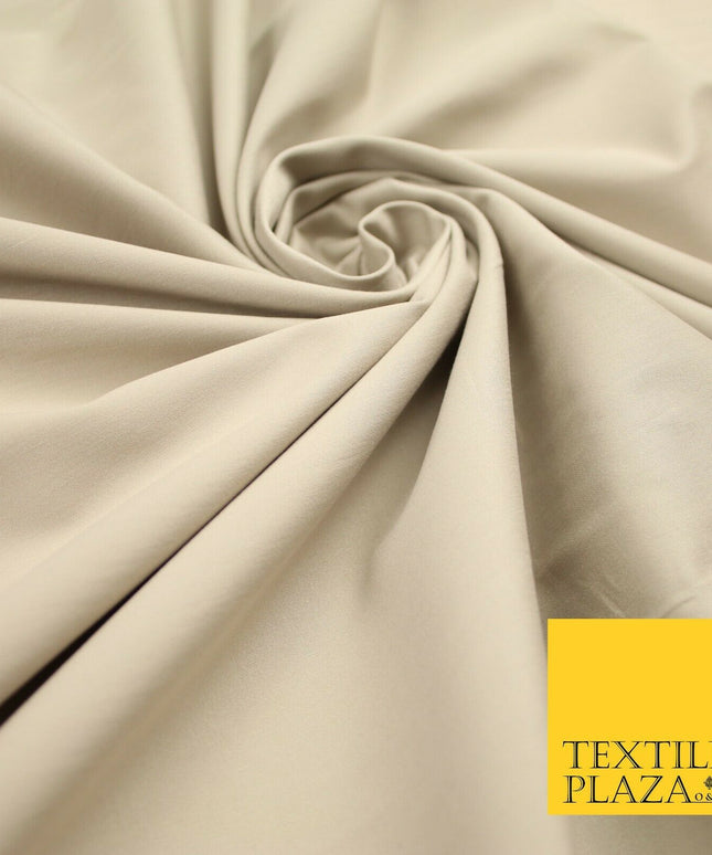 STONE STRETCH COTTON SATEEN FABRIC Plain Stretch T Shirt Dress Fabric 7196