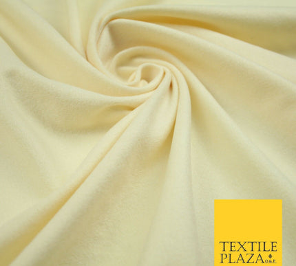 LEMON CREAM Brushed Plain Stretch Jersey Fabric Sweatshirt Dress 70" Wide 7205
