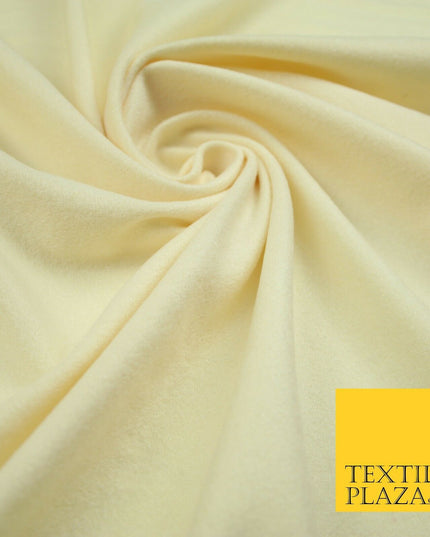 LEMON CREAM Brushed Plain Stretch Jersey Fabric Sweatshirt Dress 70" Wide 7205