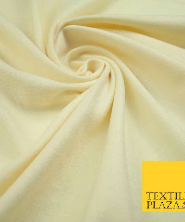 LEMON CREAM Brushed Plain Stretch Jersey Fabric Sweatshirt Dress 70" Wide 7205