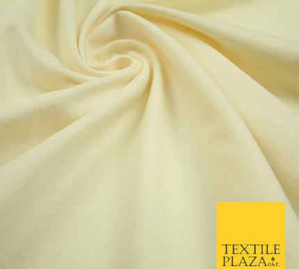 LEMON CREAM Brushed Plain Stretch Jersey Fabric Sweatshirt Dress 70" Wide 7205